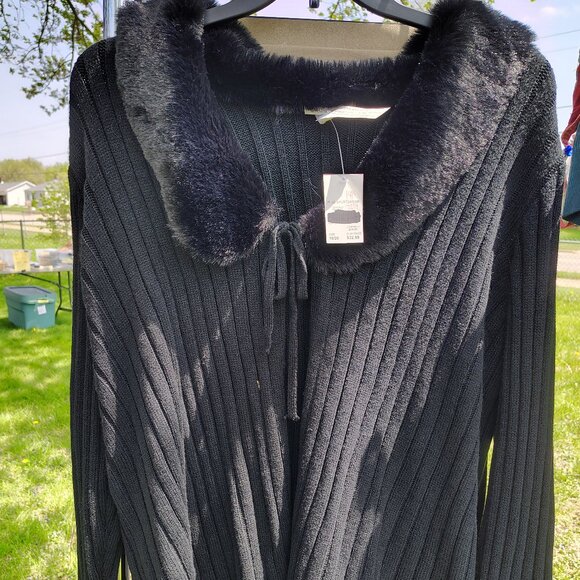 Cato Jackets & Blazers - Faux-Fur Collared Cardigan
